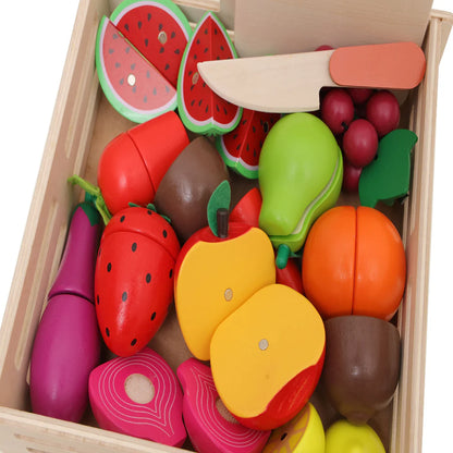 Open Ended Wooden Cutting Set - Fruits & Veggies