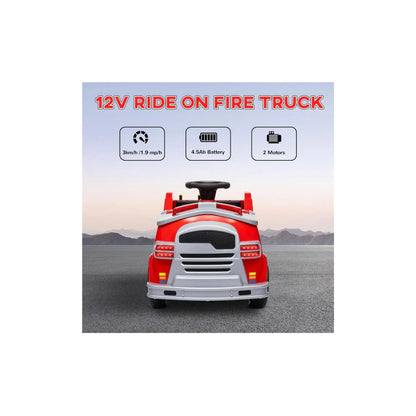 Emorted 12V Ride on Fire Truck