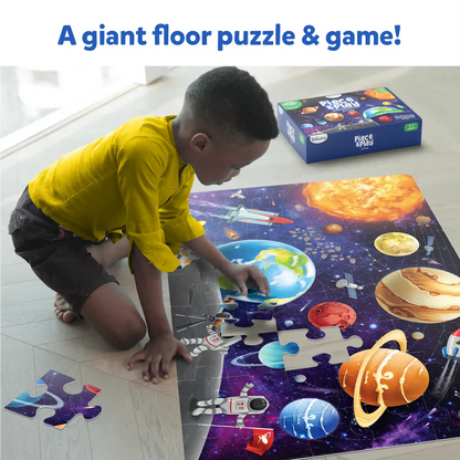 SKILLMATICS Piece & Play: Up In Space | Floor Puzzle & Game (ages 3-7)