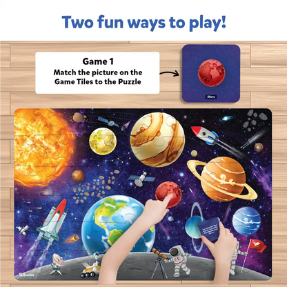SKILLMATICS Piece & Play: Up In Space | Floor Puzzle & Game (ages 3-7)