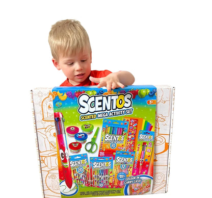 Scentos Scented Mega Stationery Set for Kids, 3Y+(PACK 0F 6)