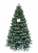 Grand Alpine SnowBerry Luxury Christmas Tree (Dense, Snow-Flocked & Real-Touch)