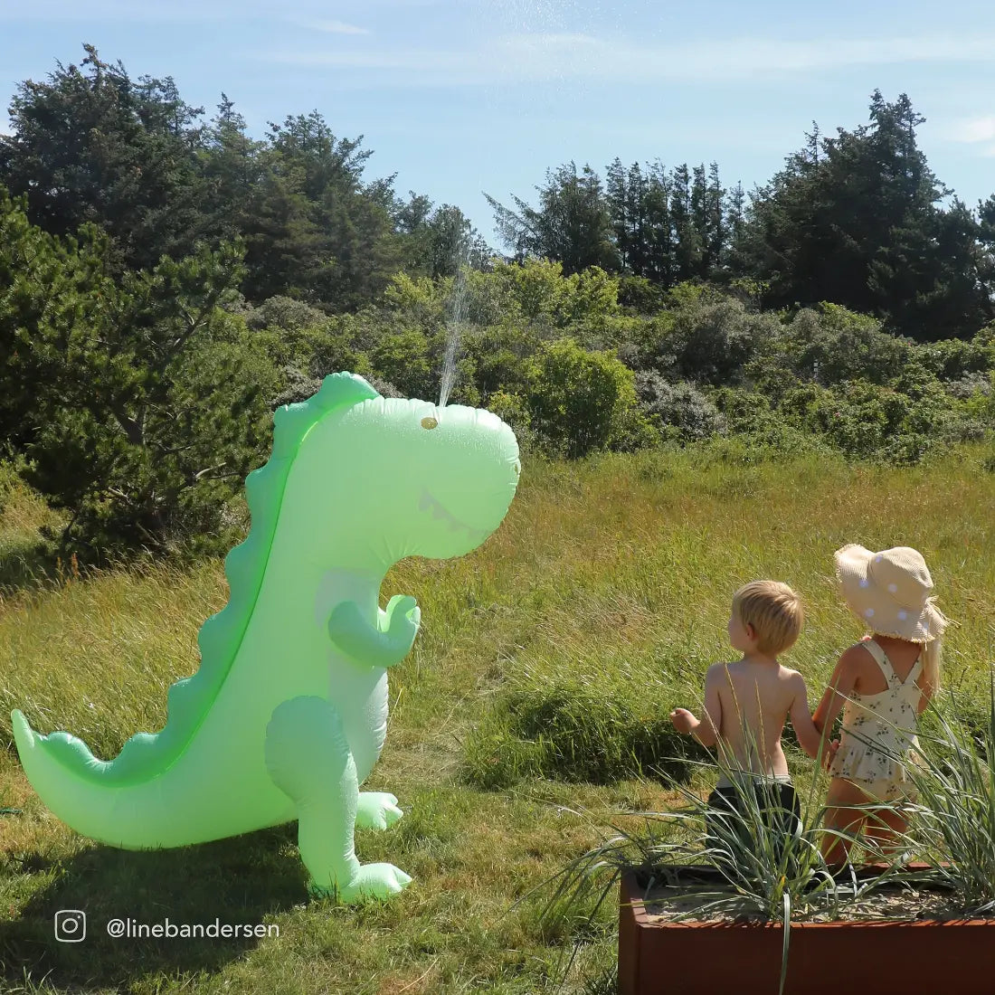 Inflatable Giant Sprinkler - Surfing Dino