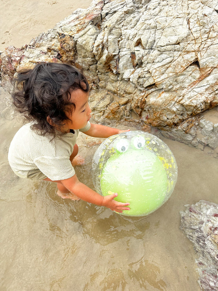 3D Inflatable Beach Ball Cookie the Croc Light Khaki