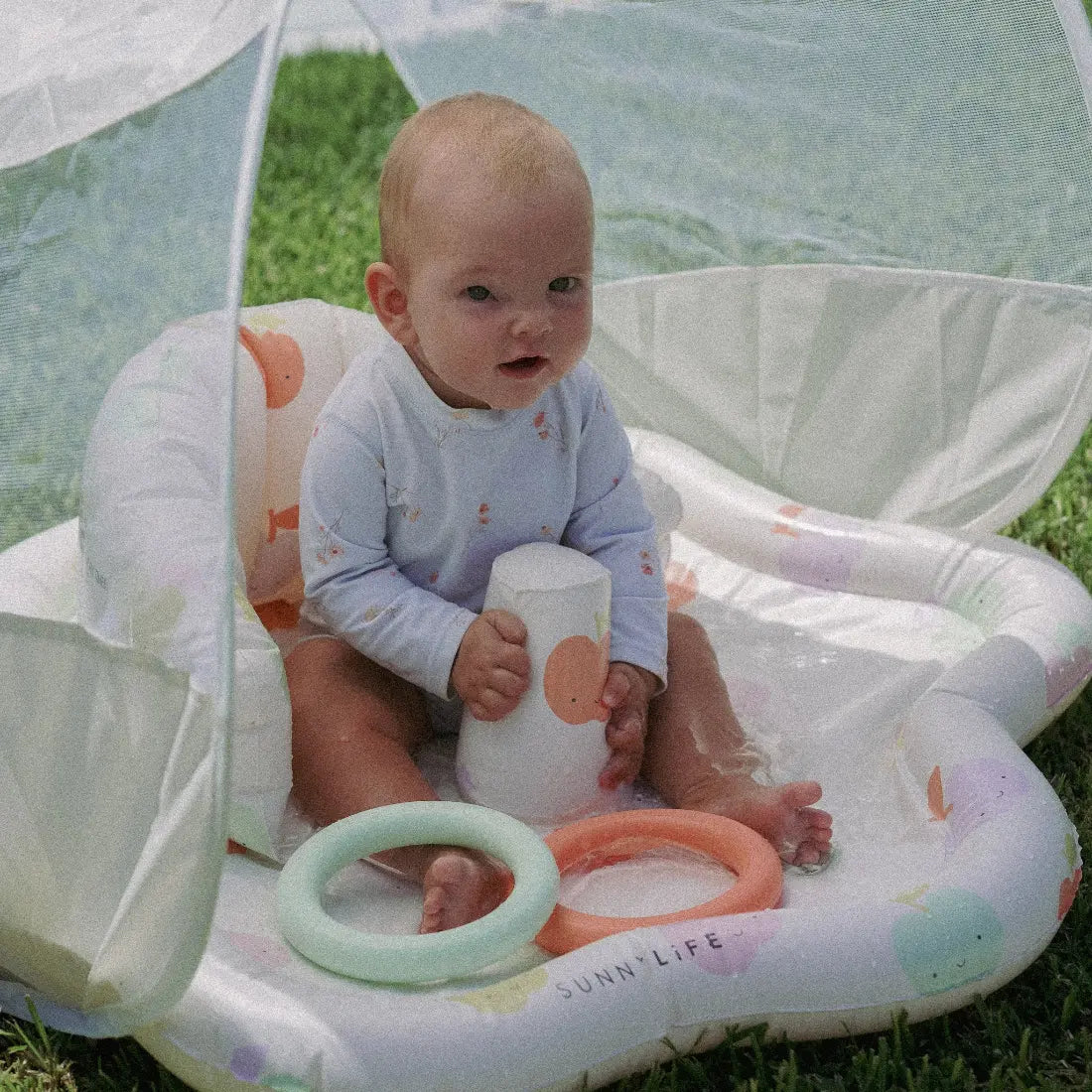 Baby Playmat with Shade - Apple Sorbet Multi