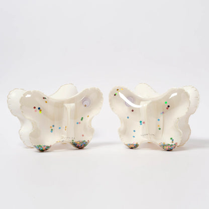Arm Bands Inflatable Cotton Candy Glitter