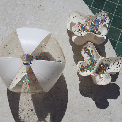 Arm Bands Inflatable Cotton Candy Glitter