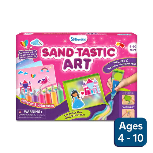 SKILLMATICS Sand-Tastic Art: Unicorns & Princesses | Controlled-Mess Sand Art (ages 4-10)