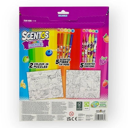 Scentos on the go colour in puzzles (PACK OF 12)