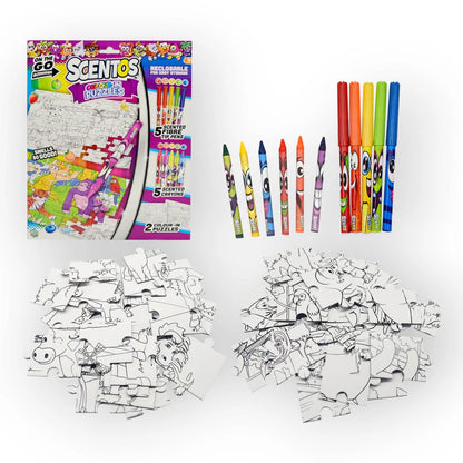 Scentos on the go colour in puzzles (PACK OF 12)