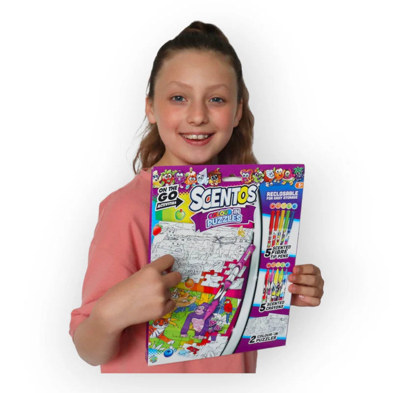 Scentos on the go colour in puzzles (PACK OF 12)