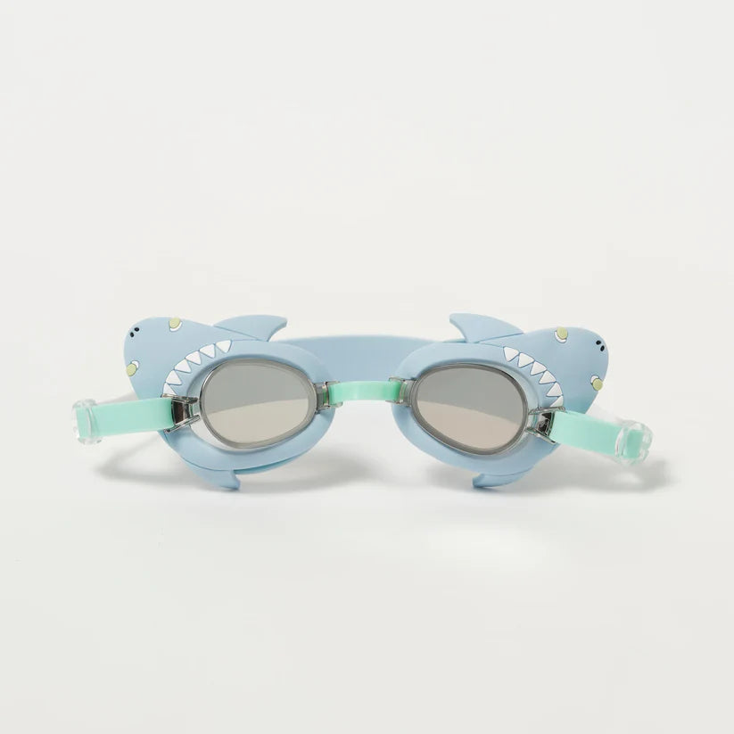 Salty the Shark Mini Swim Goggles Aqua