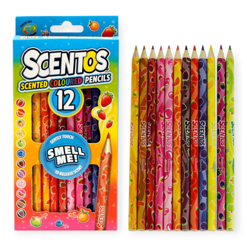 Scentos Scented Coloured Pencils, (Pack Of 12)