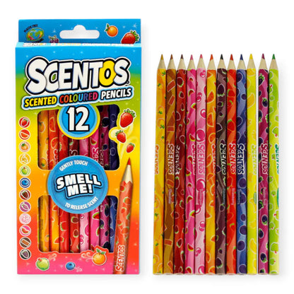 Scentos Scented Coloured Pencils, (Pack Of 12)