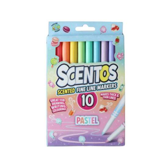 Scentos: Scented Pastel Color Fine Line Marker 10(PACK OF 12)