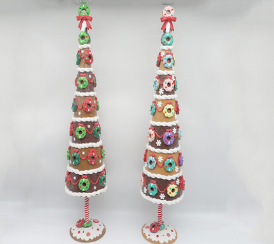 Christmas GINGERBREAD DOUGHNUT TREE (5.75*26) INCH