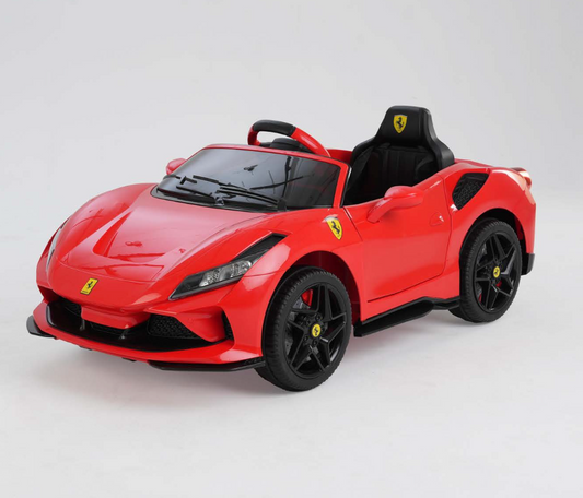F8 12V Battery Operated Ride-On Car for Kids with Remote Control- RED