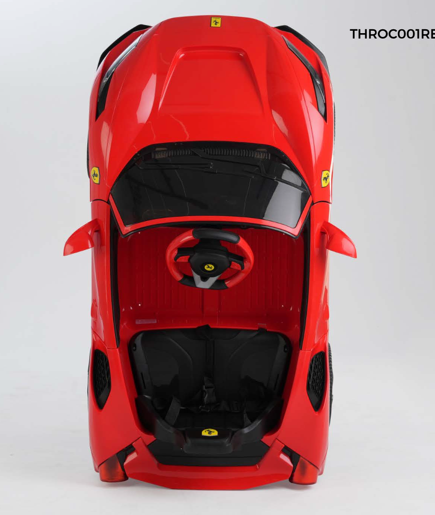 F8 12V Battery Operated Ride-On Car for Kids with Remote Control- RED