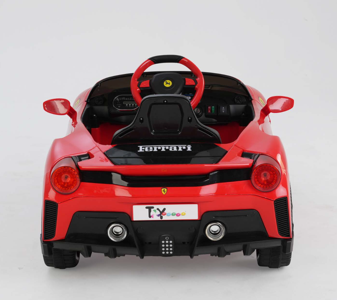 F8 12V Battery Operated Ride-On Car for Kids with Remote Control- RED