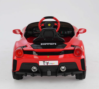 F8 12V Battery Operated Ride-On Car for Kids with Remote Control- RED