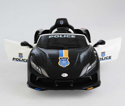 F8 12V Battery Operated Ride-On Car for Kids with Remote Control-POLICE