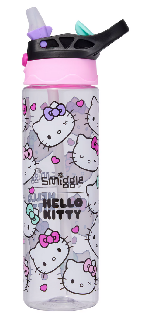 Smiggle Hello Kitty Plastic Flip Drink Bottle 650Ml