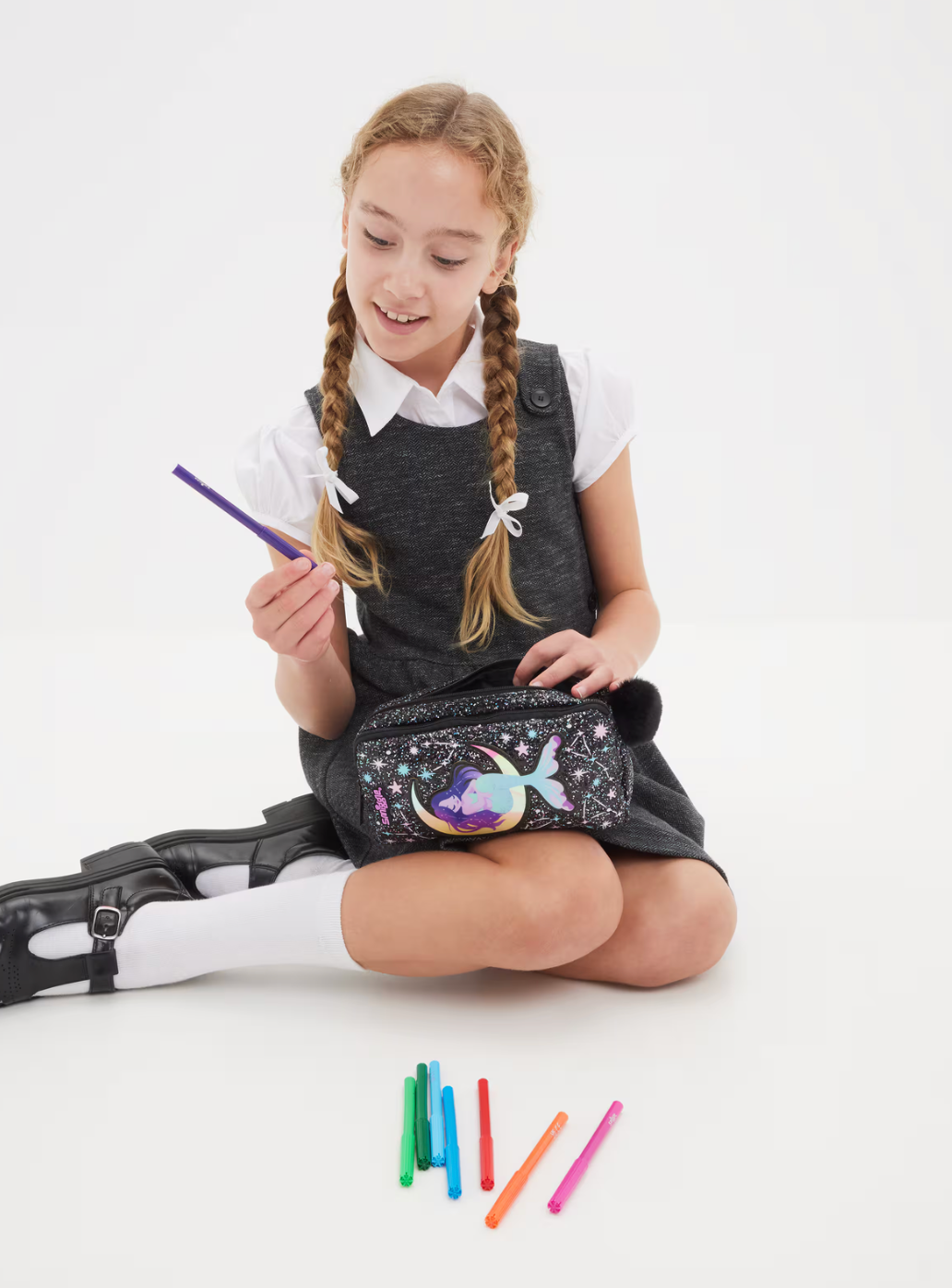 Smiggle Black Mermaid Pouch