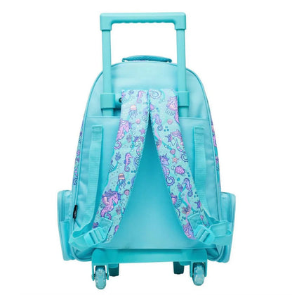 Smiggle Kids Trolley School Bag with Wheels - SEA HORSE