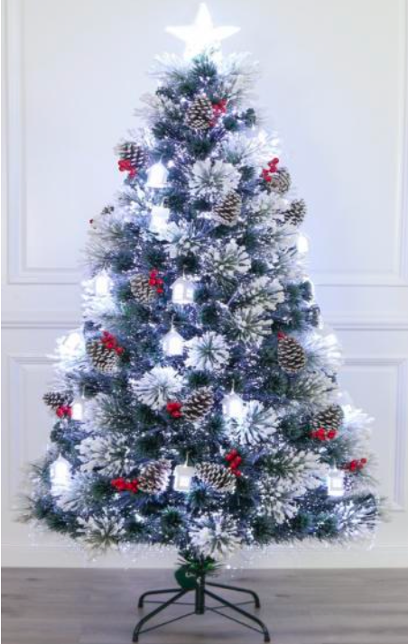 Arctic Glow Pine Fibre Optic Christmas Tree – Luxury LED collection