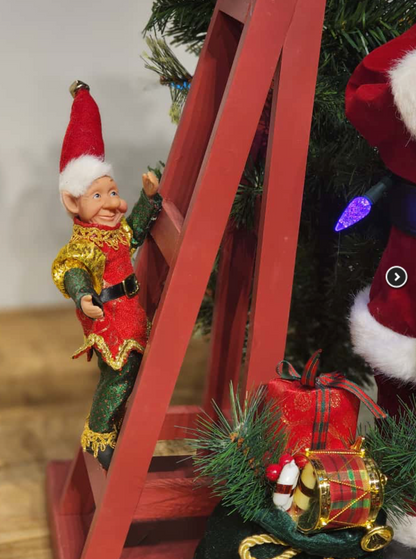 Premium Musical Santa Figurine Featuring Realistic Hand Movement, Festive LED Lights & Holiday Animation