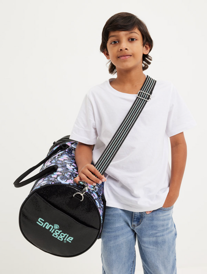 Smiggle 2-in-1 Duffel Barrel Bag - BLACK