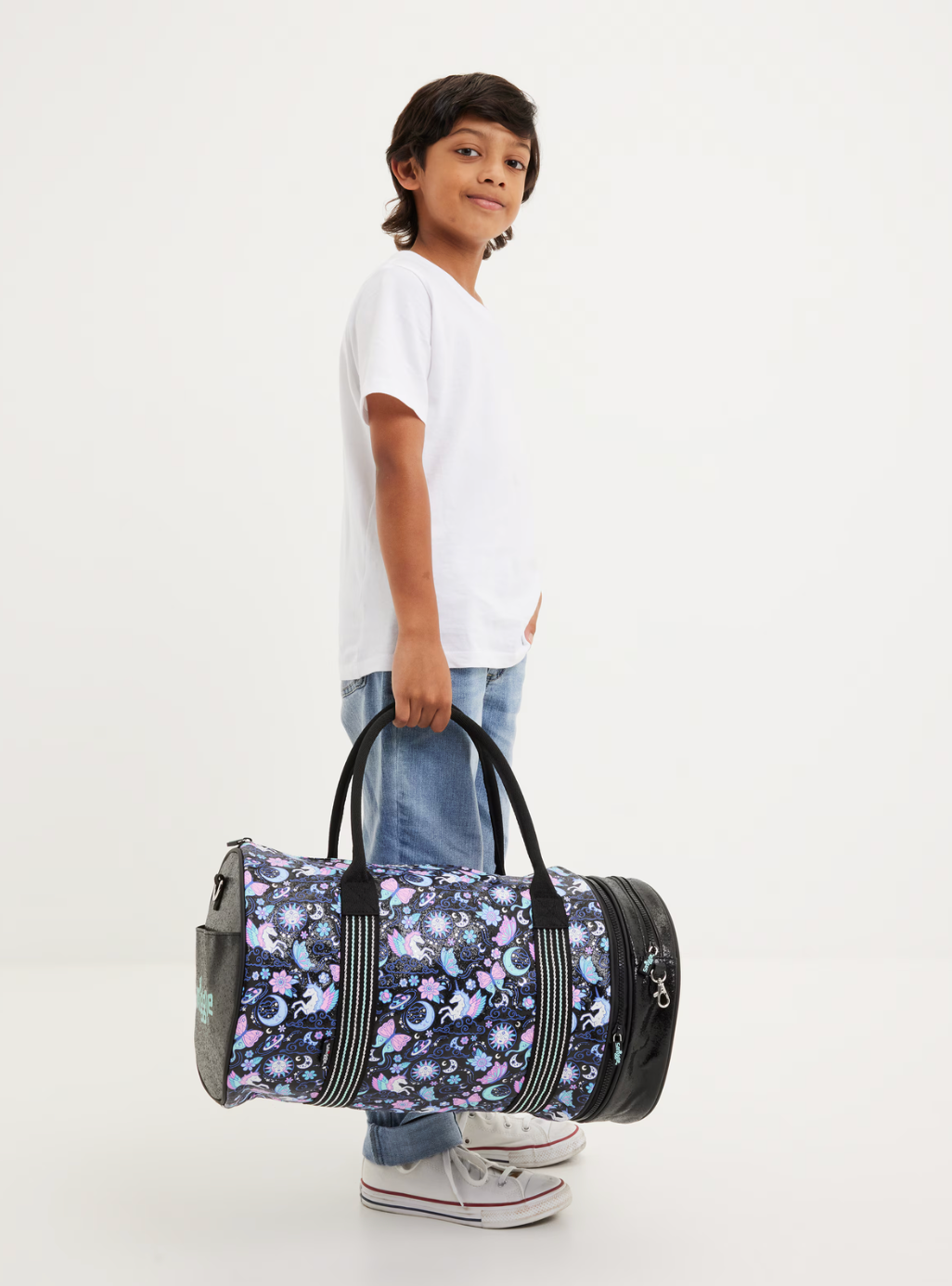 Smiggle 2-in-1 Duffel Barrel Bag - BLACK