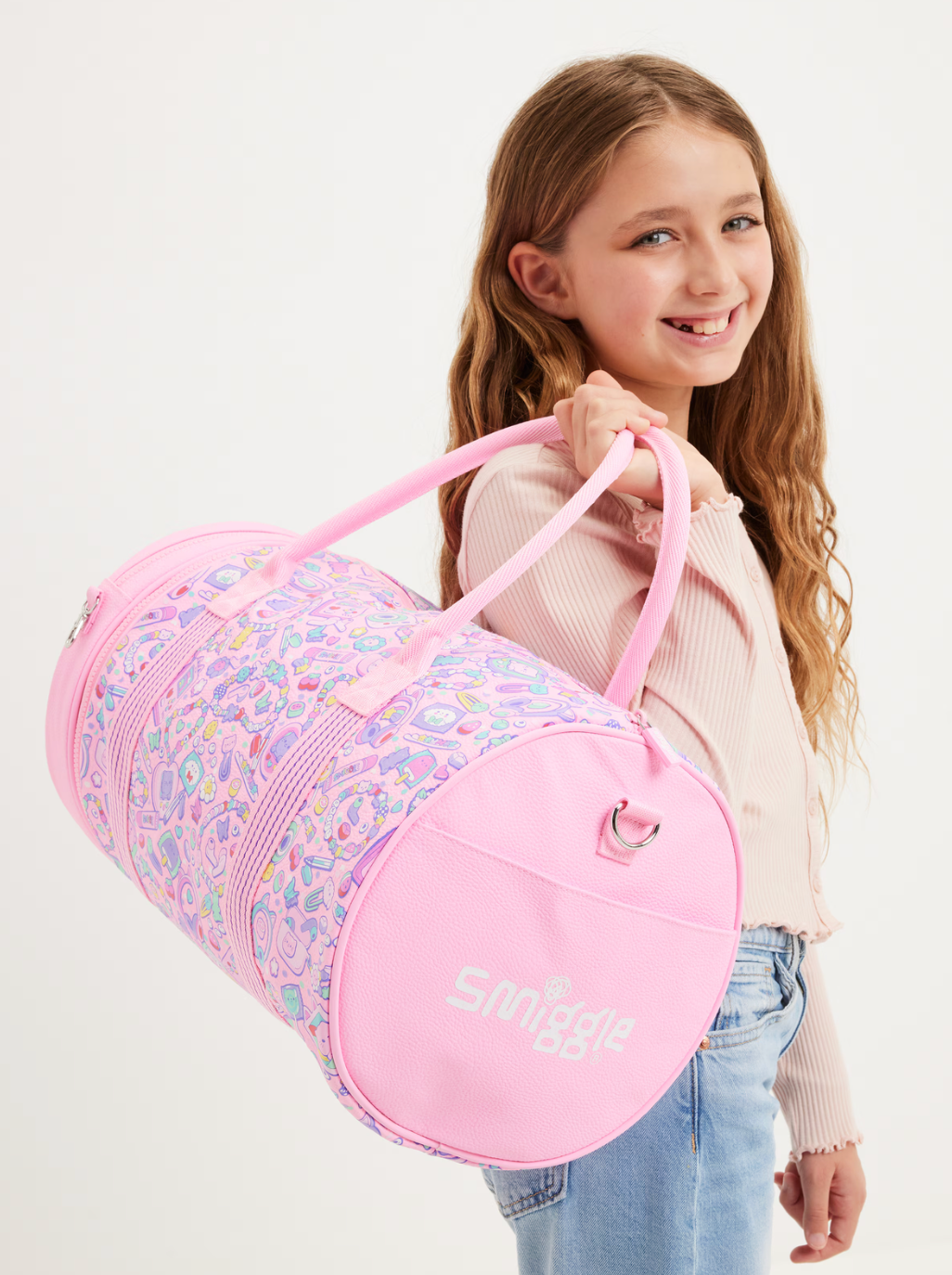 Smiggle 2-in-1 Duffel Barrel Bag - PINK