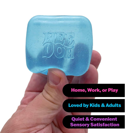 Schylling NeeDoh Nice Cube -Sensory Squeeze Toy with Super Solid Squish - 2.25" Cube ( RANDOM COLOR )