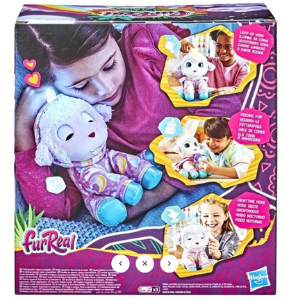 FurReal Sweet Jammiecorn Lamb – Interactive Plush Toy with Light-Up Horn, 35+ Sounds & Reactions