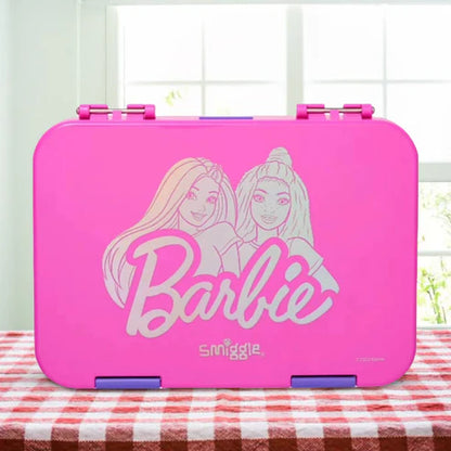Smiggle Medium Bento Lunch Box for Kids | Leakproof Multi-Compartment Food Storage Box for School - BARBIE