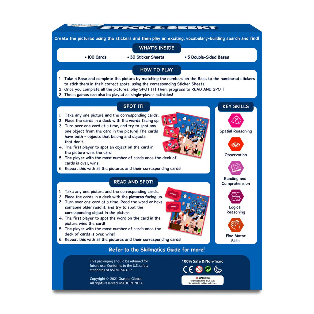 SKILLMATICS Stick & Seek! - Search & find as you build your vocabulary (ages 5+)