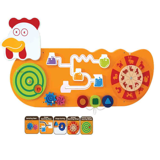 Wooden Wall Playboard - Science Learning - Hen| Made in Thailand