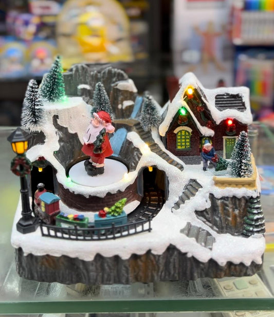 CHRISTMAS showpiece with train movement