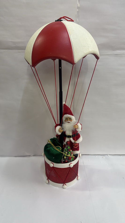 Large Parachute Santa with Drum Basket – Premium Hanging & Display Christmas Décor