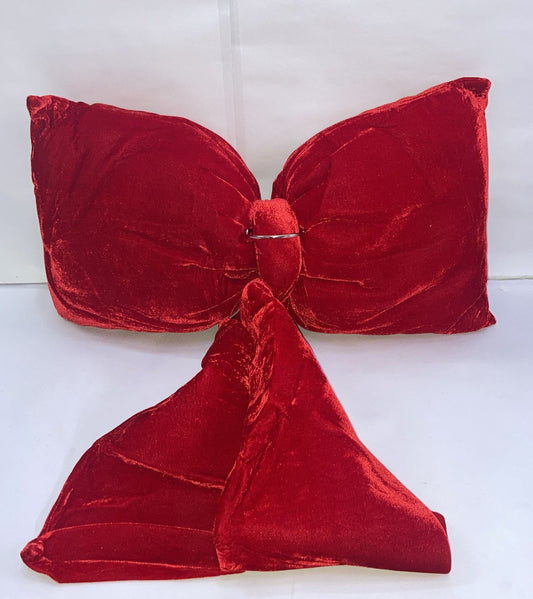 Grand 2-Feet Luxury Red Velvet Bow for Christmas Trees, Garlands & Festive Décor