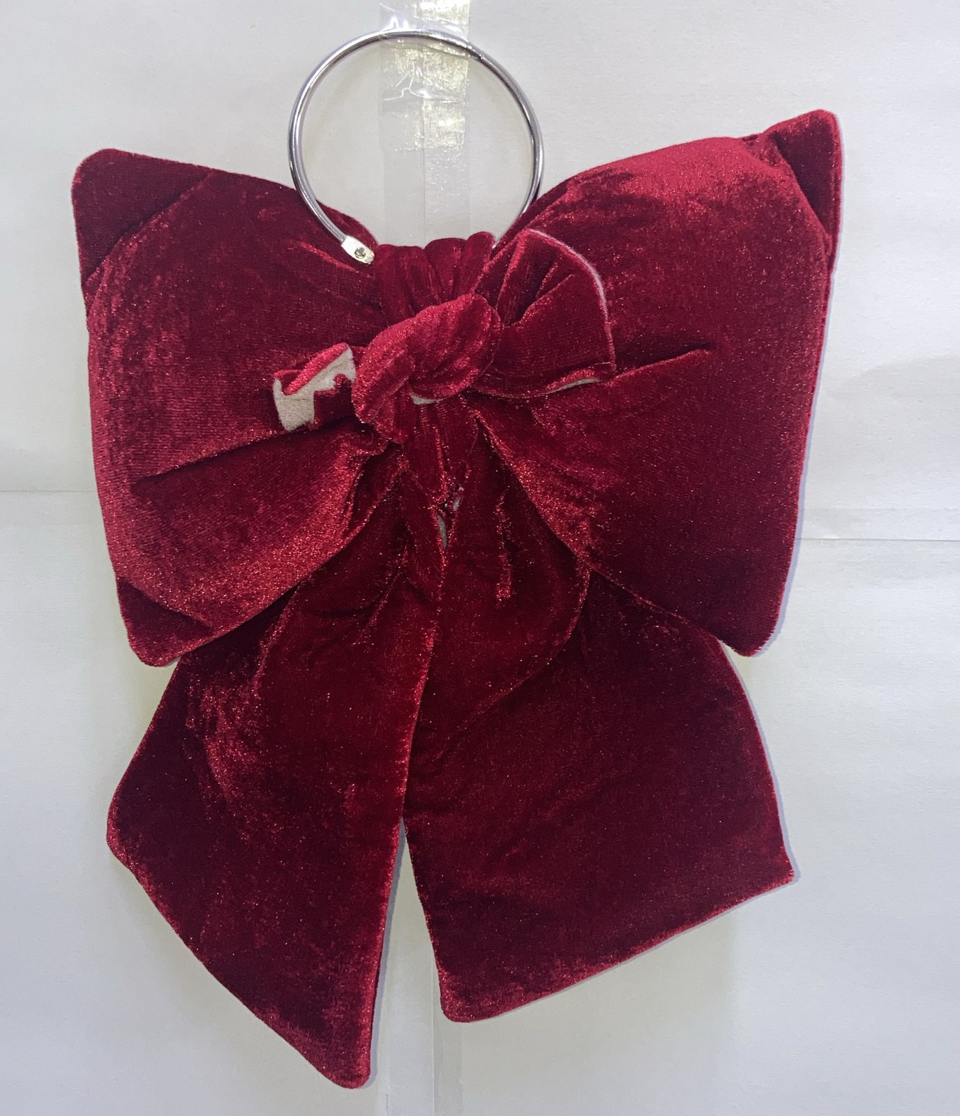 Elegant Velvet Christmas Bow in Rich Red for Trees, Garlands & Holiday Décor