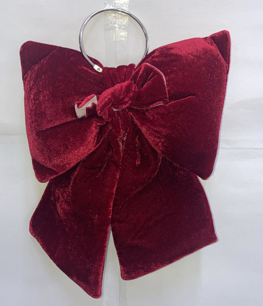 Elegant Velvet Christmas Bow in Rich Red for Trees, Garlands & Holiday Décor