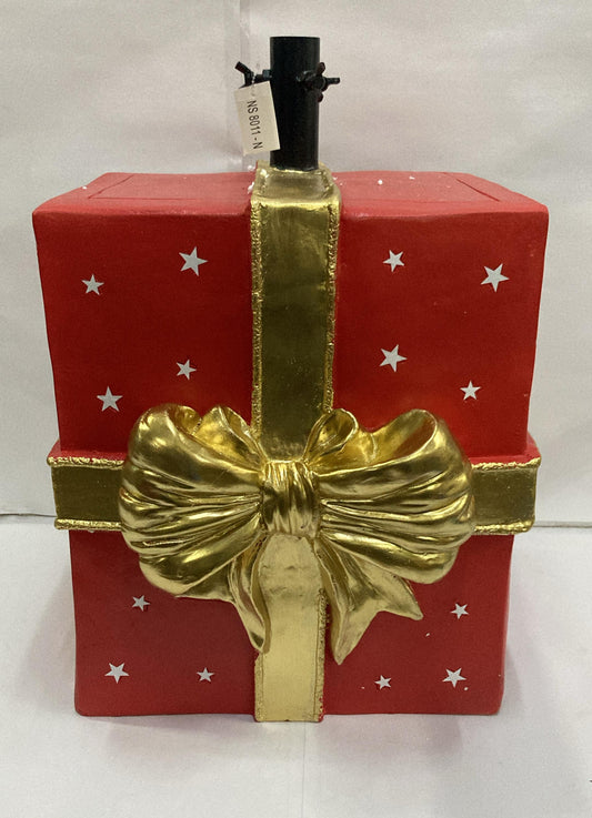 Exclusive Deluxe Christmas Gift Box Tree Stand in Red & Gold – Heavy-Duty, Stylish Base for Premium Christmas Trees (45CM)