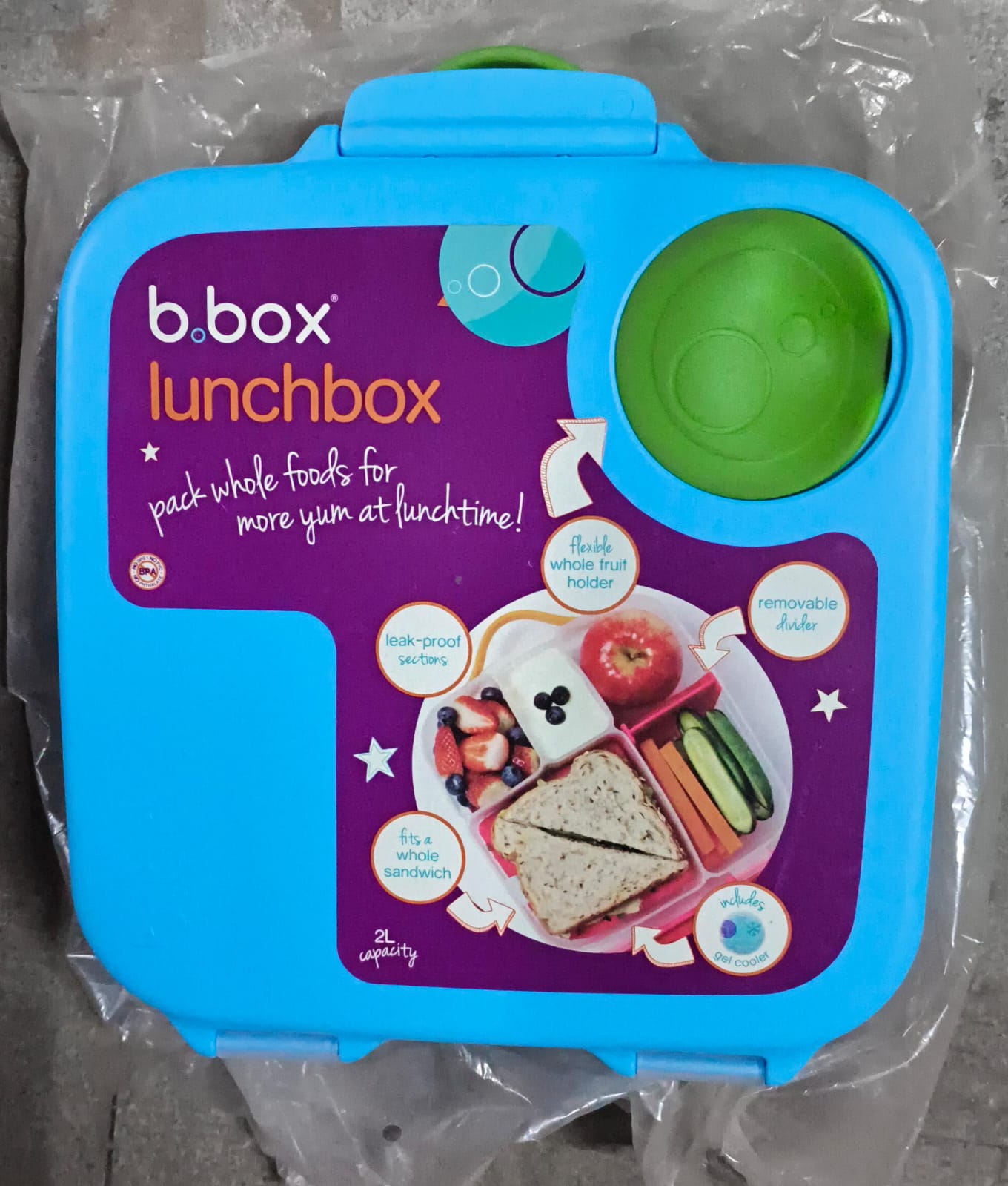B.Box Lunch Box  Blue Green sku 650