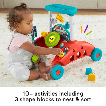 Fisher-Price 2-Sided Steady Speed Baby Walker – Sit-to-Stand Learning Walker with Lights & Sounds (6–36 Months)