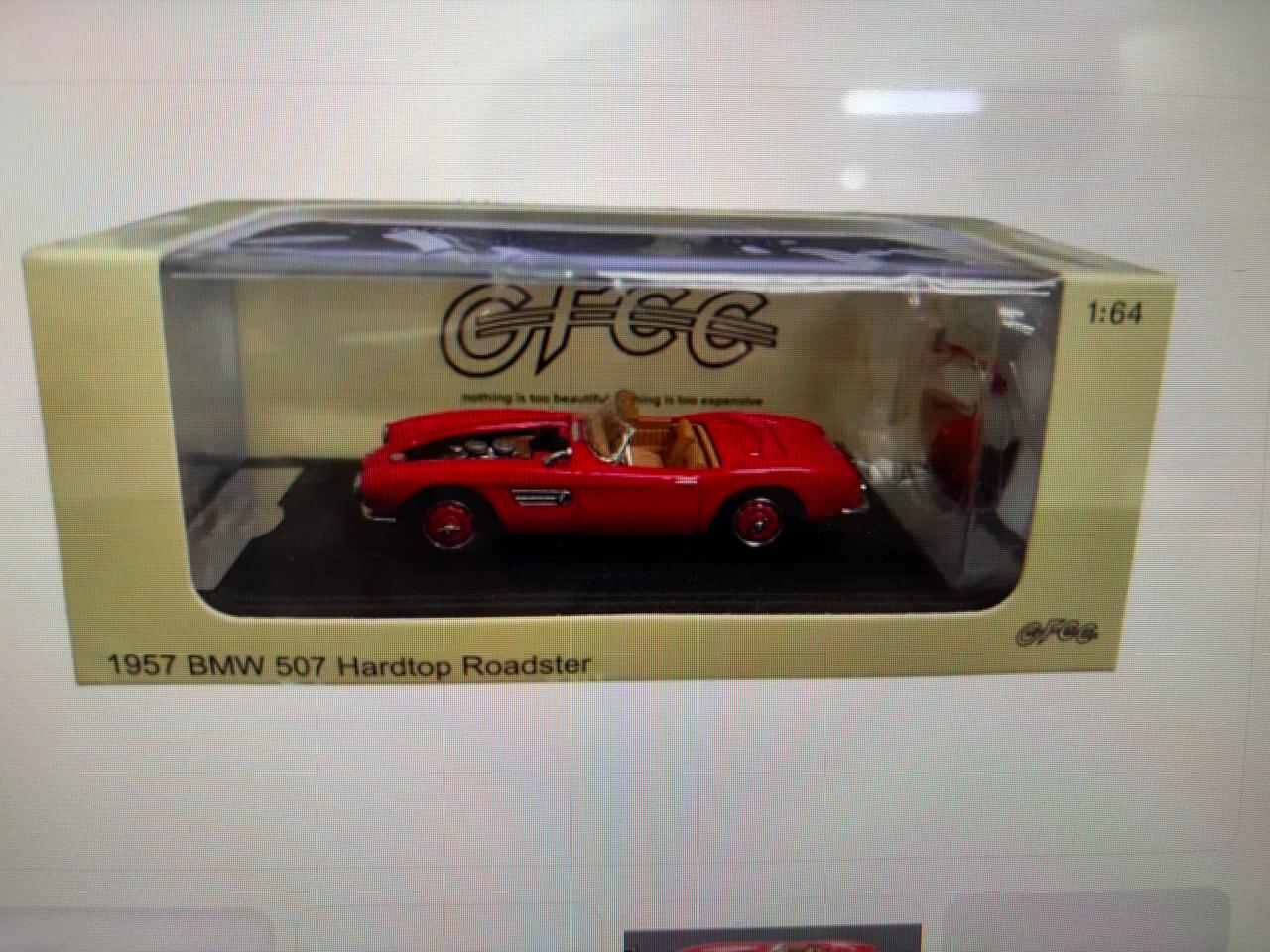 GFCC 1:64 1957 BMW 507 SOFT TOP Roadster Convertible Model Car Red
