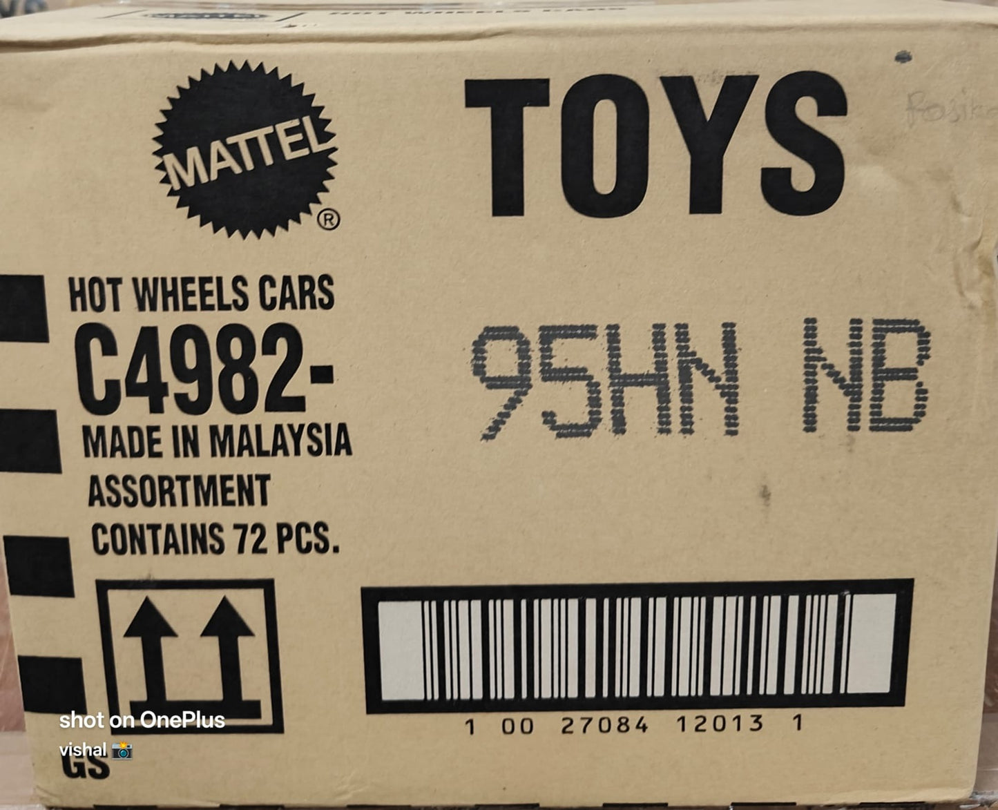 Hot Wheels 2025 Factory-Sealed Case N (95HN NB) – 72 Die-Cast Cars by Mattel (Brand New Box)