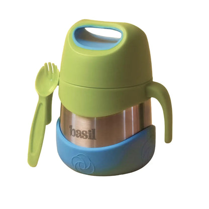 Basil ThermoTot 320ml Blueberry – Insulated Stainless Steel Food Jar with Spork & Carry Handle