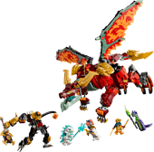 LEGO NINJAGO 71868 Wyldfyre’s Transforming Dragon Mech – 2-in-1 Ninja Dragon & Mech Building Set, 821 Pieces